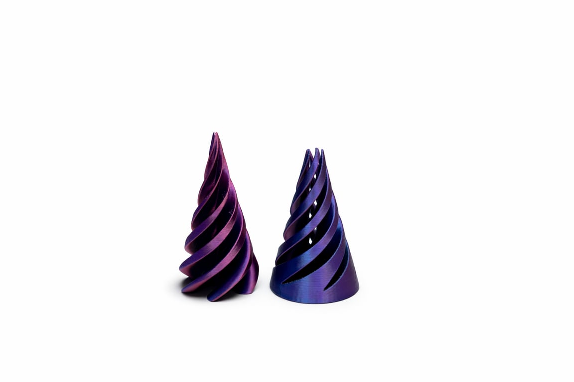 Spiral Cone Ornament – Custom 3D Printed & Handmade