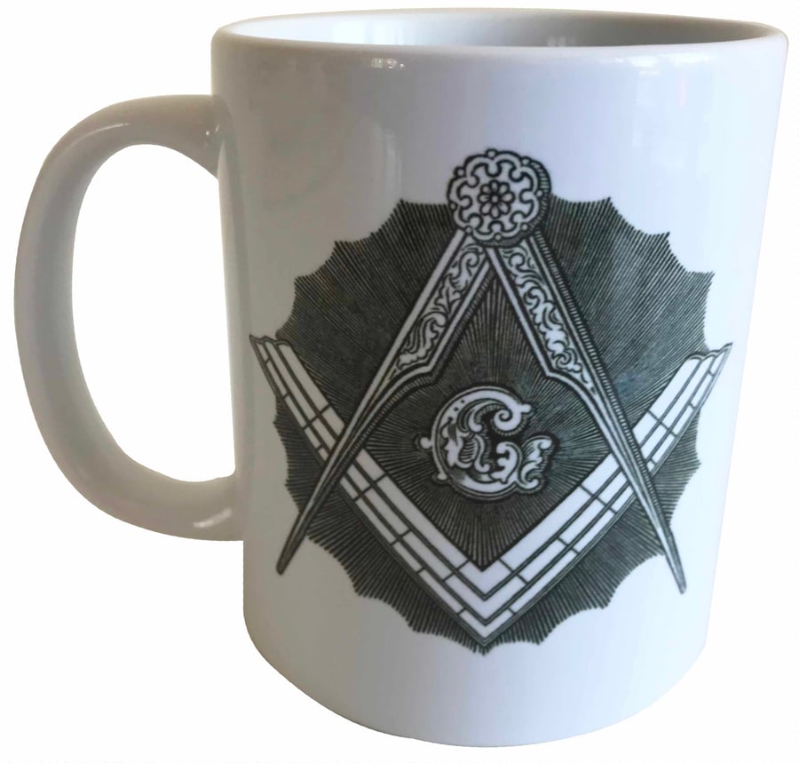 Square & Compasses - Masonic - 11oz Ceramic Mug