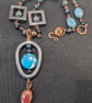 Non-tarnish Copper Necklace with Sea Sediment Jasper & Hematite Beads - Image 3