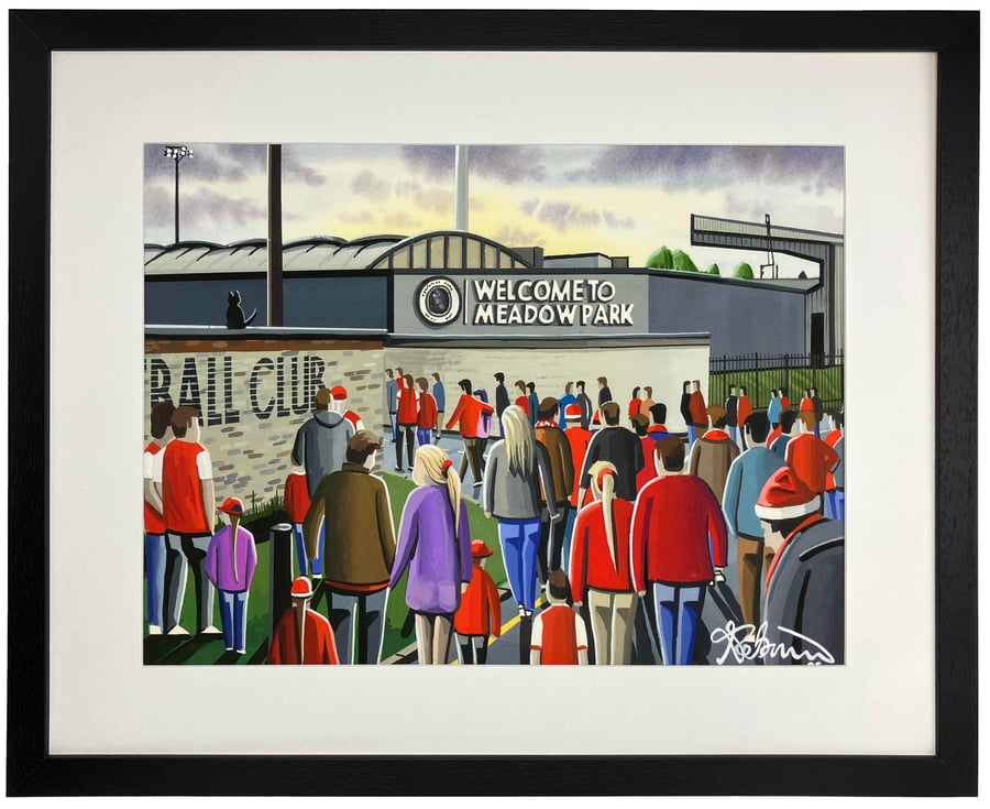 Arsenal Women Retro Framed Football Stadium Art Print 20" x 16" Frame Size