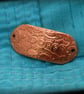 Art Nouveau Etched 'Hope' Design Copper Spacer - Image 1
