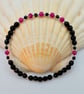 Genuine Ruby, Spinel & Onyx Bracelet, 40th Wedding Anniversary, July Birthstone - Image 3