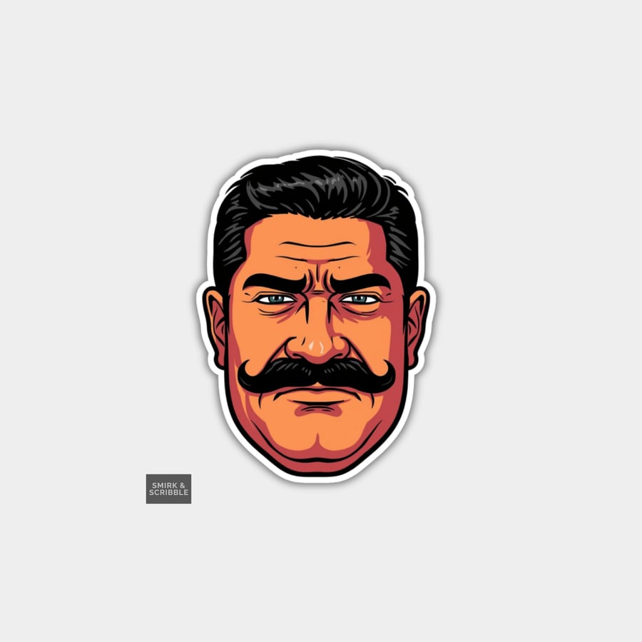 Funny Novelty Vinyl Sticker - Unimpressed Man