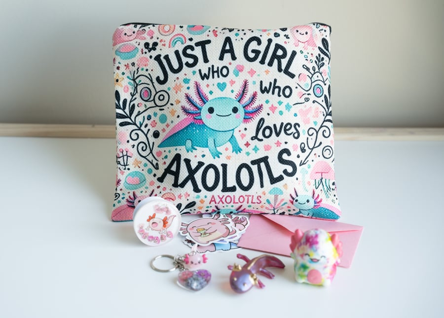 Axolotl surprise gift for birthday teen girl - Mystery box jewellery set