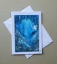 hand painted original art fantasy painting greetings  card ( ref FA  308 D1 )