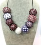 Handmade brown patterned lamp work glass beads - Image 5