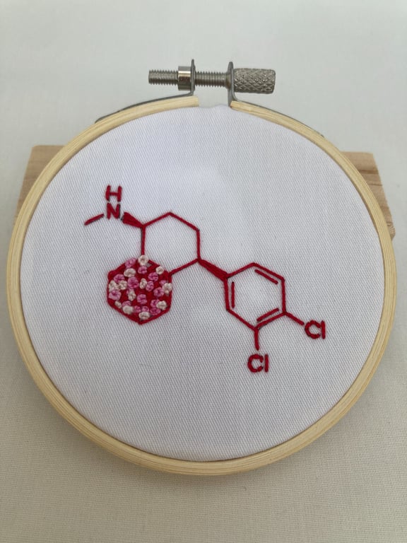 Sertraline mini embroidered wall art