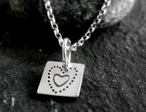 Recycled Sterling Silver Heart Pendant
