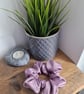 Handmade Dusky Pink Rose Satin Scrunchie – Soft Hair Accessory - Image 3