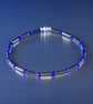 Bracelet Hematite and Swarovski stretchy handmade alternative - Image 8