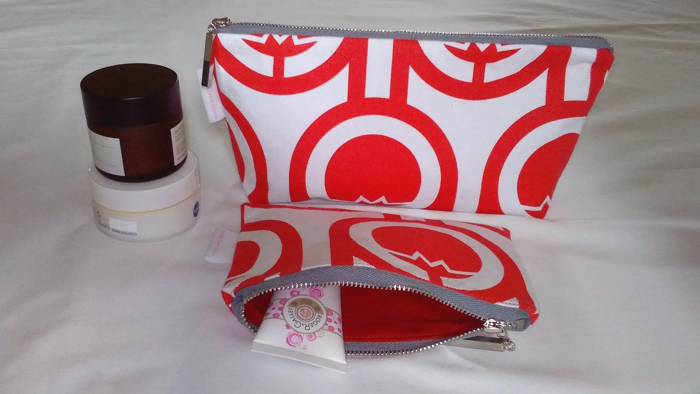 Modern Canvas Make up bag, Pencil Case, Toiletries Bag, Phone Pouch, Money