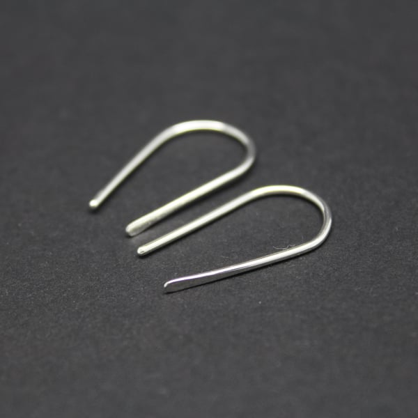 minimalist silver earrings