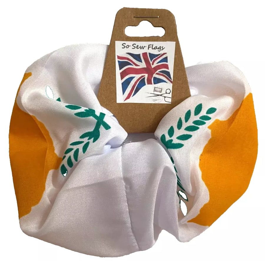 Cyprus Cypriot Flag Hair Scrunchie Scrunchies Accessory Band Elastic