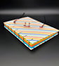 Candy stripe A5 Coptic stitch notebook journal - Image 1