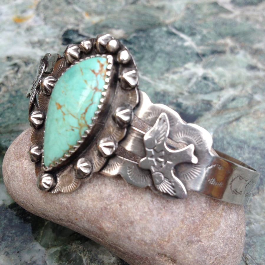 Silver and Turquoise cuff