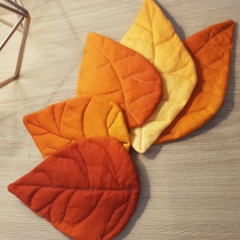 Autumn leaf coaster 