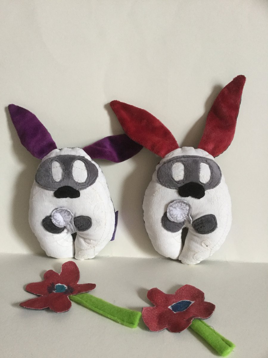 Kawaii Wish Guardian Handmade Plushie Bunny with Silver Dandelion, Nursery