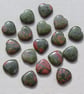 6 Unakite Solid Gemstone Polished Hearts - 20mm - Chakra - Crafting - Image 3