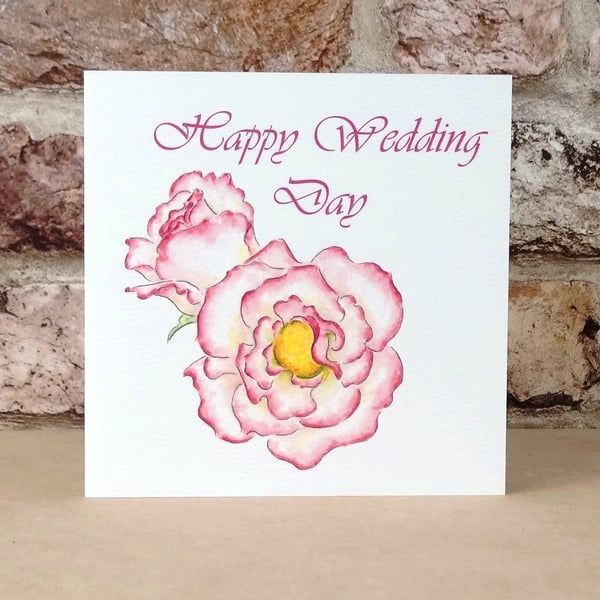 Wedding Card  Rose -  Personalised option available