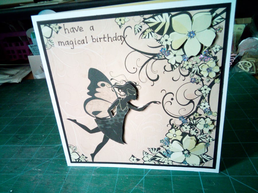 Magical fairy birthday card