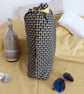 Large navy and mustard flower print drybag - Image 3