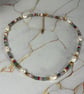 Gemstone & Pearl Beaded Necklace Handmade Stainless Steel Jewelry - Image 7