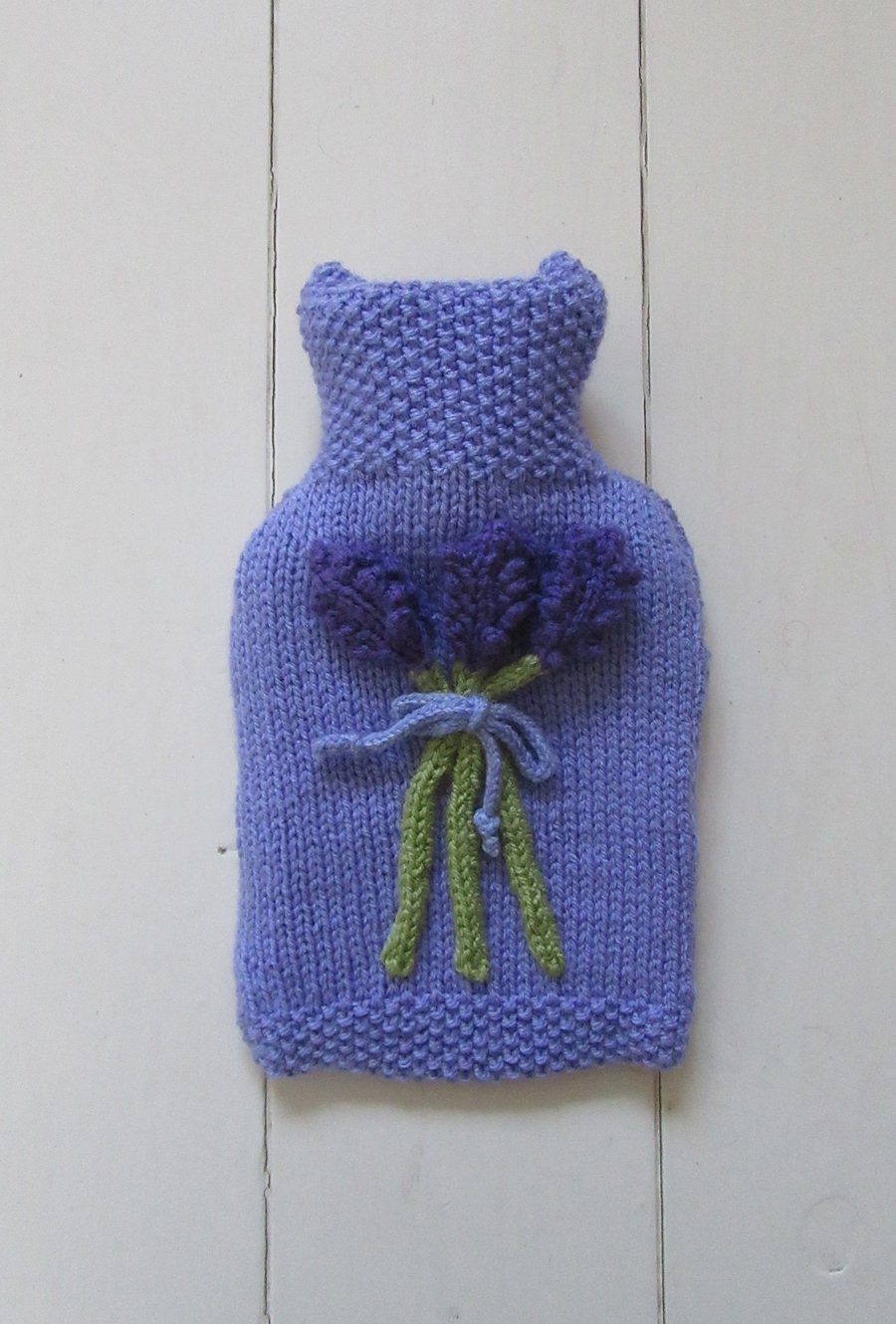 Hot water bottle cover - lavender lavender