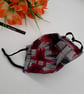 Face mask, small, 3 layer,  adjustable, washable in pink and grey  - Image 7