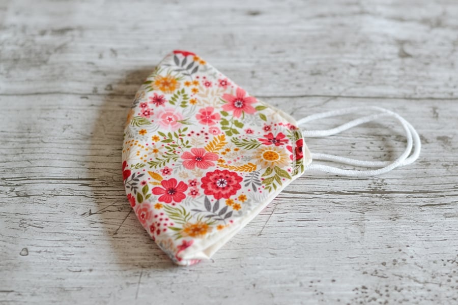 Wild Flower Face Mask, Washable, Reuseable