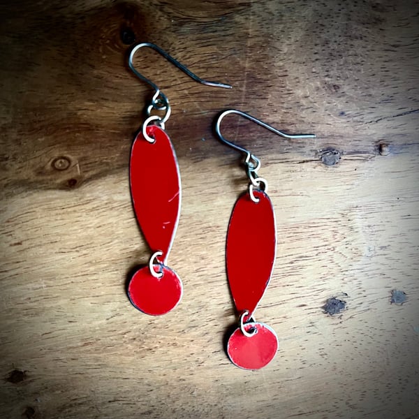 Red Exclamation Mark Earrings