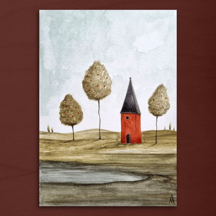 Original Painting - Watercolour Art - Fairytale Illustration A5