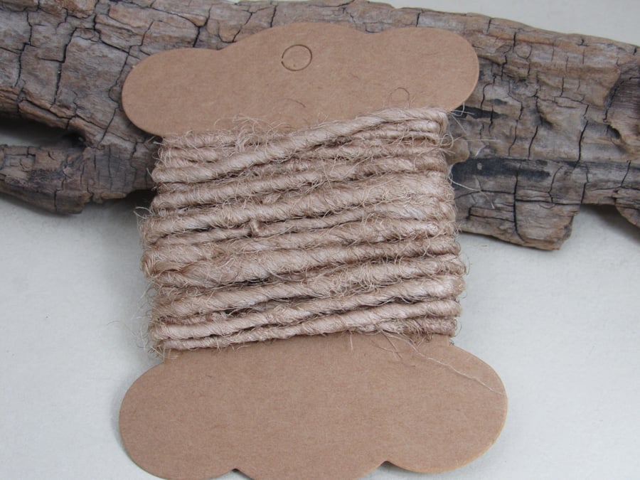 Hand Dyed Pale Brown Walnut Dye Pure Silk Sari Silk Yarn 