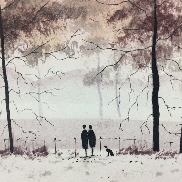 Original Watercolour ‘ Woodland Walk’ by Stephen Allen