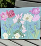 Floral Hand Painted Wooden Panel 