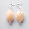 Large Pale Pink Bead Earrings - UK Free Post