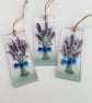 Fused Glass Lavender Suncatcher: Purple Floral Art Token Gift