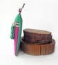 Special Edition Waterproof Dog Treat Bag Pouch in Pink and Green - Image 4