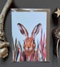 Hattie Hare Blank Greeting Card