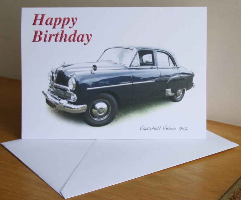Vauxhall Velox 1956 - Birthday, Anniversary, Retirement or Plain Card