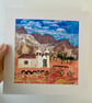 A place to gather, little white church set in a desert landscape  - Image 3