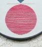 Pink Sunrise - Original Abstract Embroidery Art Piece - Image 2