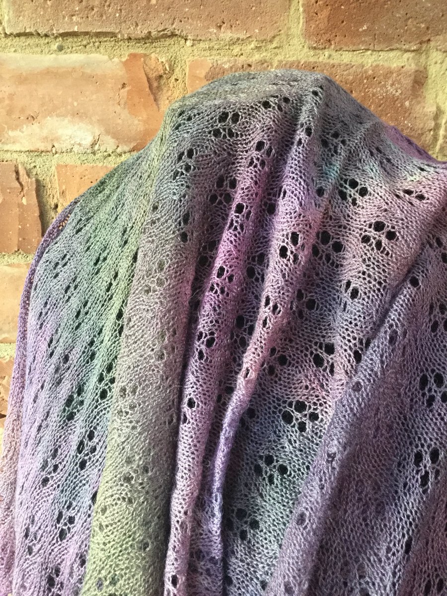 MoBair Hand Dyed Baby Alpaca and Wool Stole 80x32