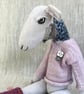 Handcrafted Textile Doll- Martha the Sheep - Image 5