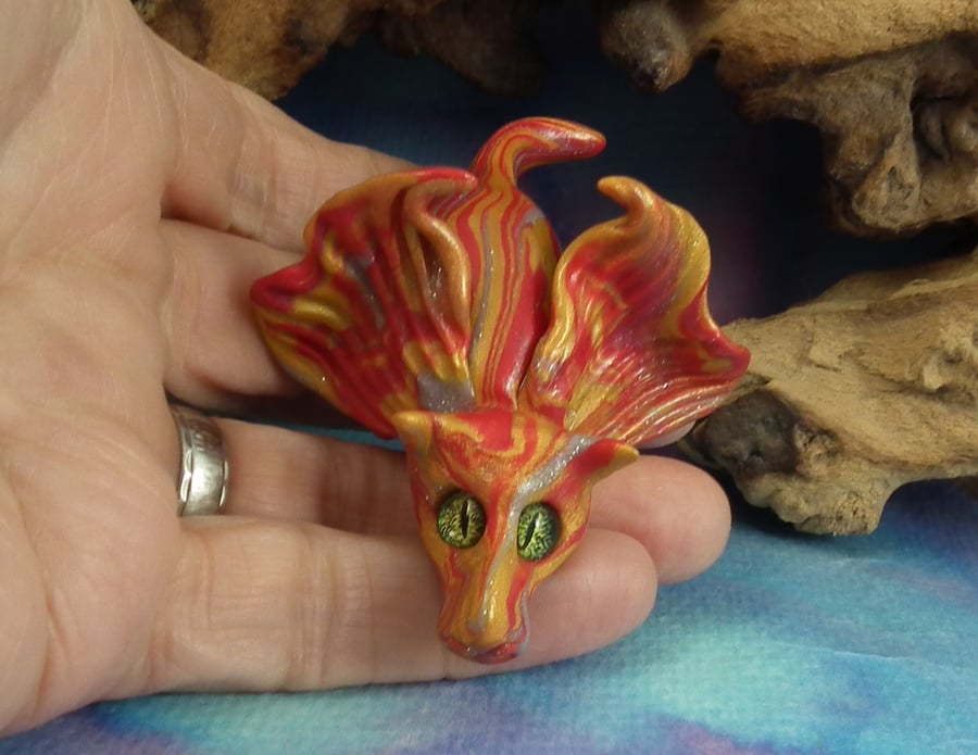 Elemental Fire Dragon 'Mirage' OOAK Sculpt by Ann Galvin