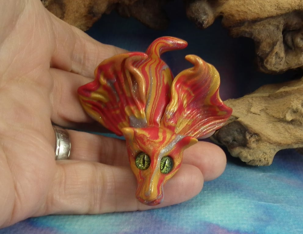 Elemental Fire Dragon 'Mirage' OOAK Sculpt by Ann Galvin