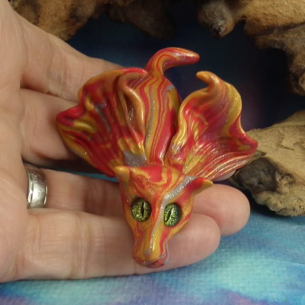 Elemental Fire Dragon 'Mirage' OOAK Sculpt by Ann Galvin