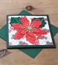 Poinsettia Christmas Card – Green - Image 2