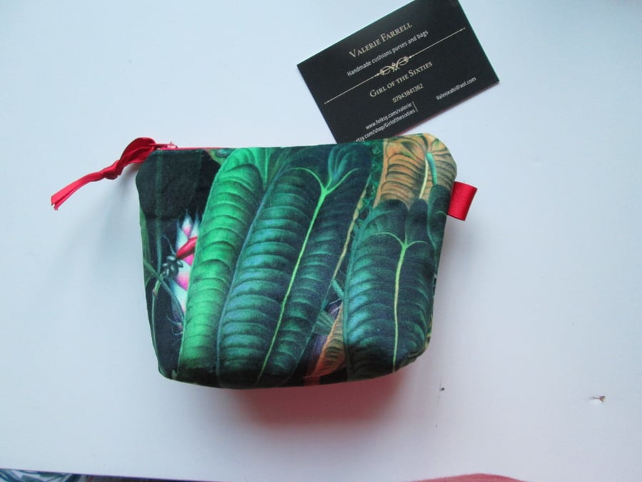 Perfectly Imperfect Little Jungle Printed Velvet Make up bag   