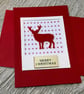 Red Stag Silhouette Christmas Card - Image 3