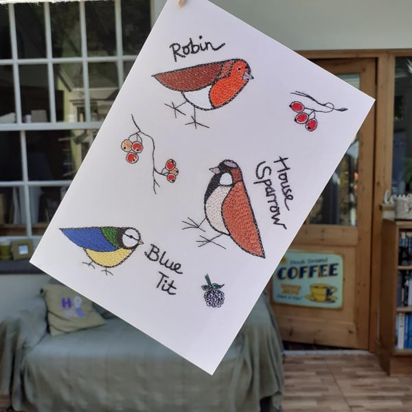 Garden Birds Greetings Card
